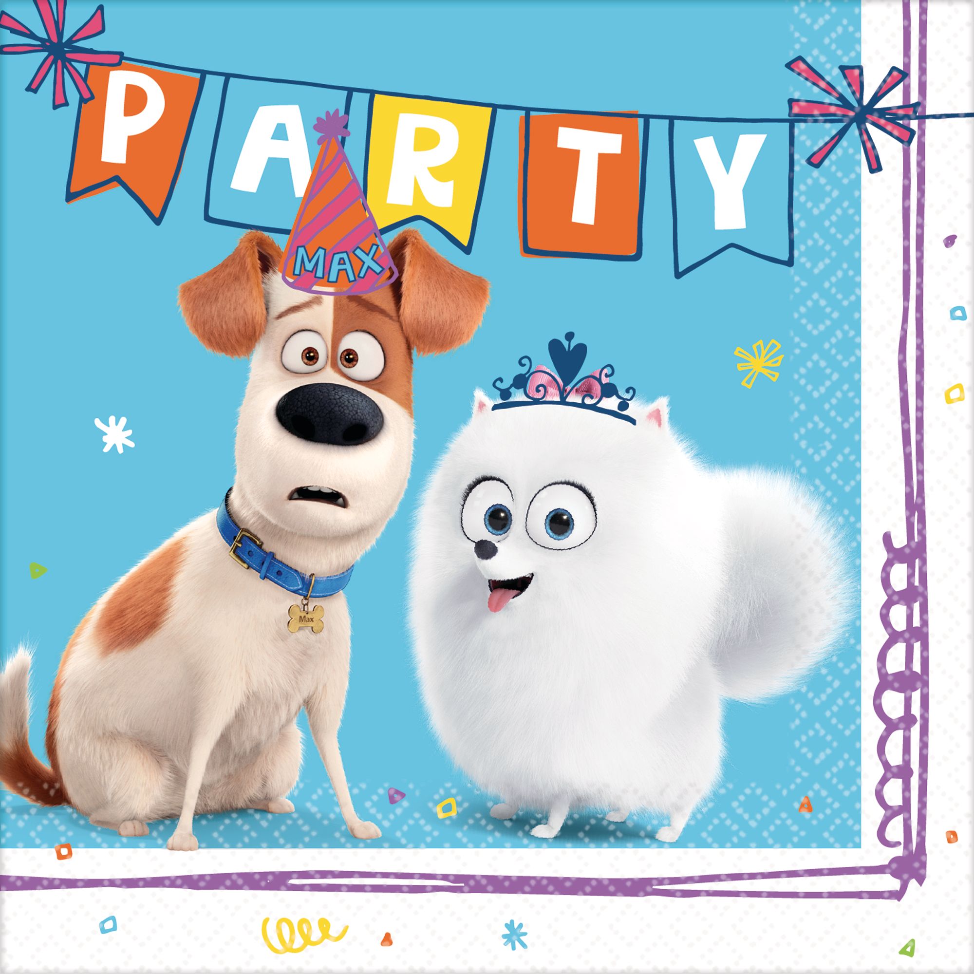 Secret Life of Pets 2 Beverage Napkins, 16-pk Overhead_Flat