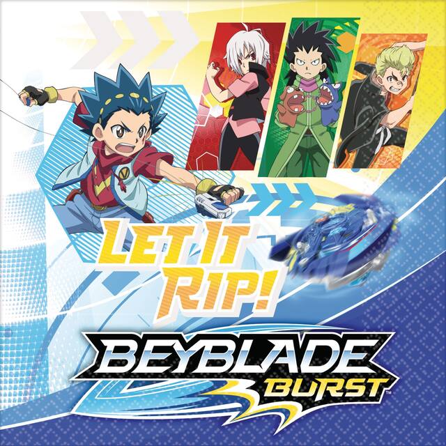 Beyblade Beverage Napkins, 16-pk Overhead_Flat