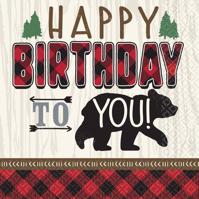 Serviettes à boisson Petit bûcheron, paq. 16 Overhead_Flat