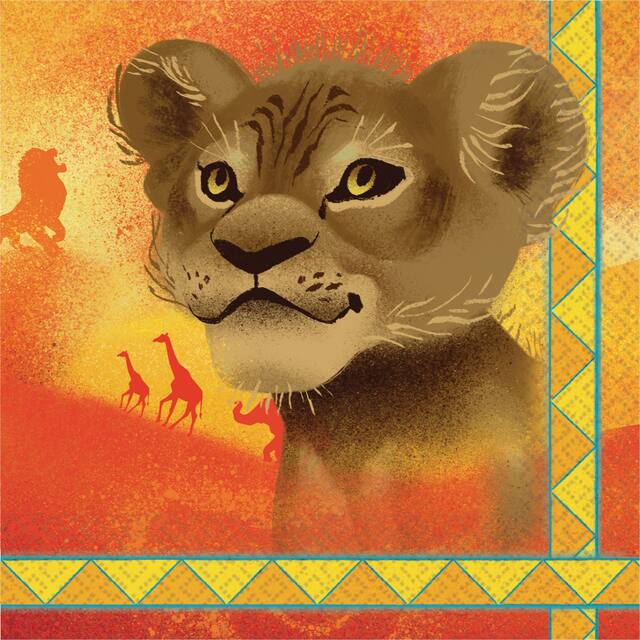 The Lion King Beverage Napkins, 16-pk Overhead_Flat