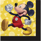 Serviettes à boissons pour fête d'anniversaire, Disney Mickey Mouse Forever, 5 po, paq. 16 Front_Flat