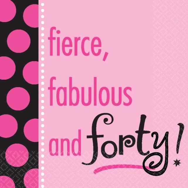 40th Another Year Fabulous Beverage Napkins, 16-pk Front_Flat