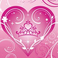 Serviettes pour boissons Princesse étincelante, paq. 16 Front_Flat