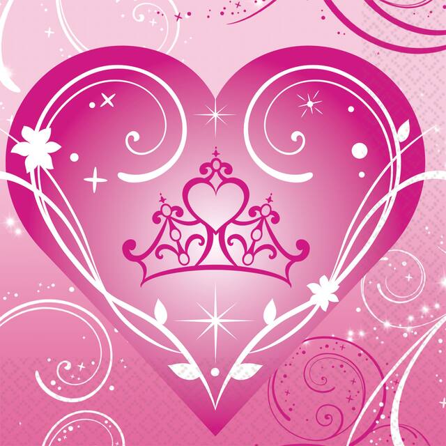 Princess Sparkle Beverage Napkins, 16-pk Front_Flat