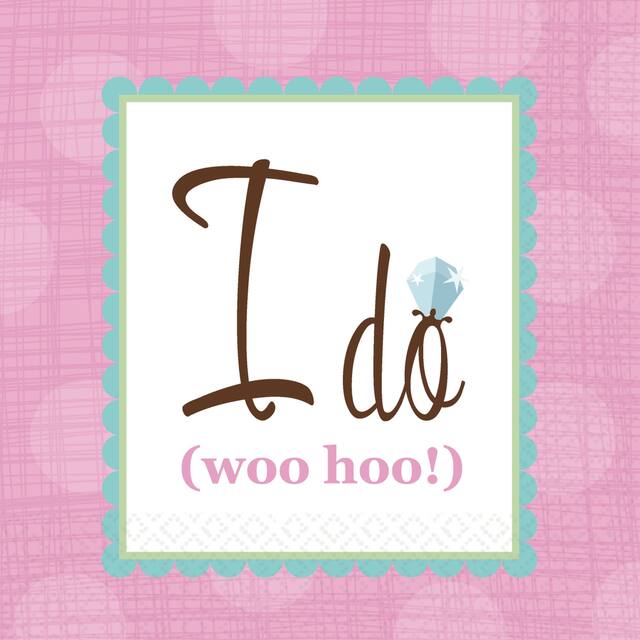 Serviettes à boissons Fiançailles Quelque chose de bleu, paq. 16 Front_Flat