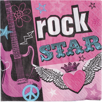 Serviettes à boissons Rockeuse, paq. 16 Front_Flat