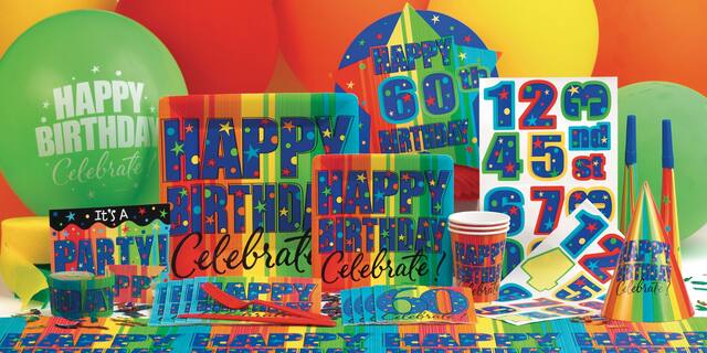 Serviettes de table 60e anniversaire, paq. 16 Overhead_Plunge