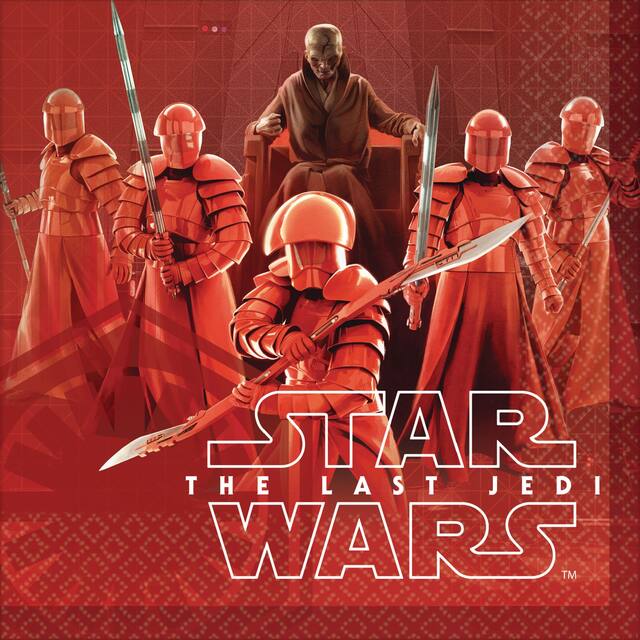 Serviettes de table Star Wars 8 The Last Jedi, paq. 16 Front_Flat