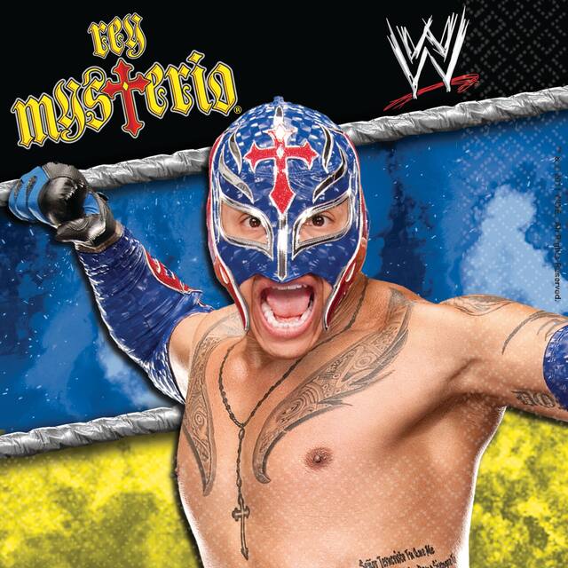 WWE 2-Ply Paper Lunch Napkins, 1 Wrestler, 16-pk Front_Flat