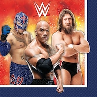 WWE 2-Ply Paper Lunch Napkins, 3 Wrestlers,16-pk Front_Flat