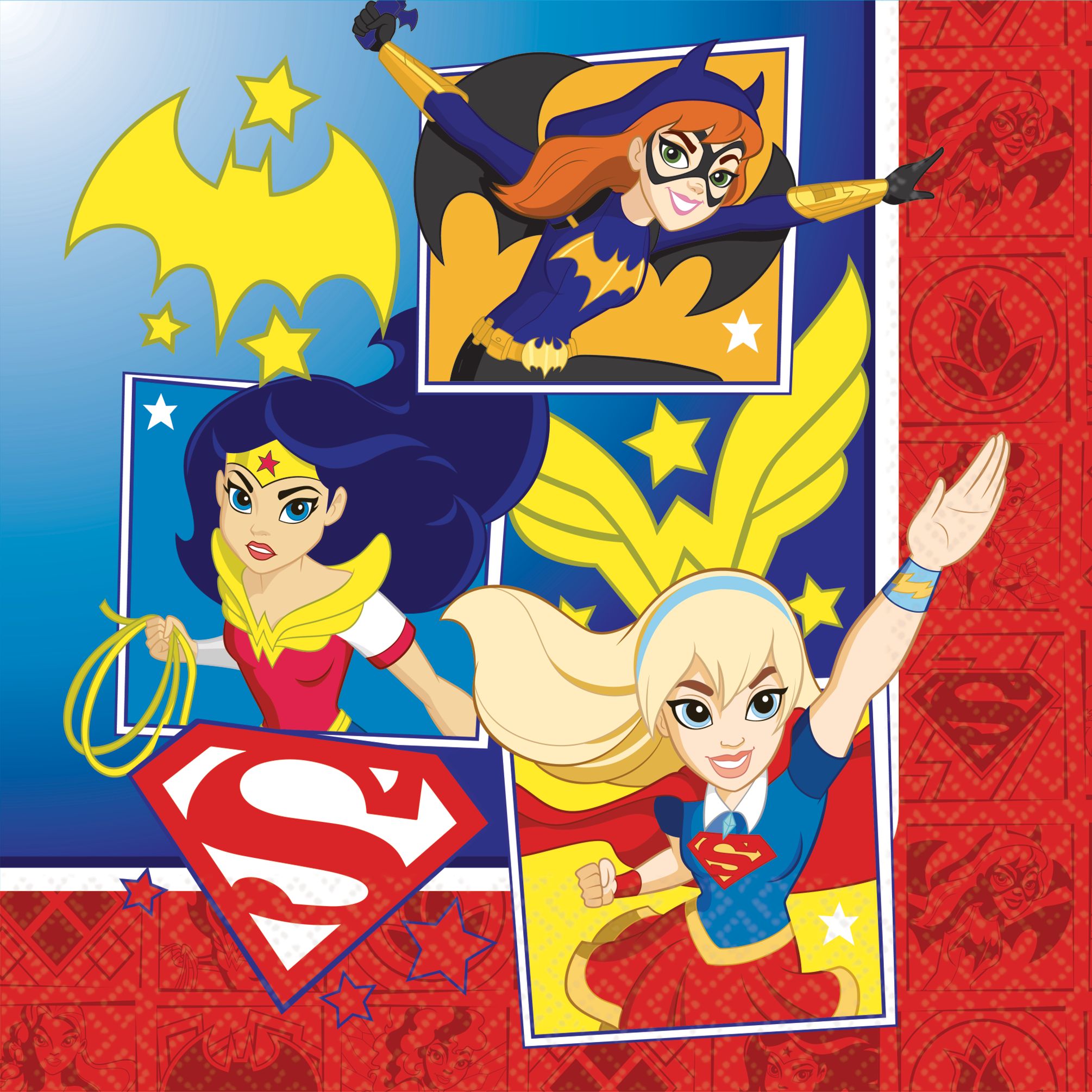 DC Super Hero Girls Lunch Napkins, 16-pk Front_Flat