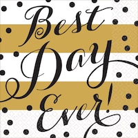 Best Day Ever Wedding Lunch Napkins, 16-pk Front_Flat
