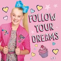 Serviettes de table JoJo Siwa, paq. 16 Overhead_Flat