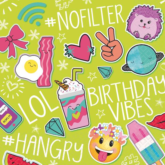Selfie Celebration Lunch Napkins, 16-pk Front_Flat