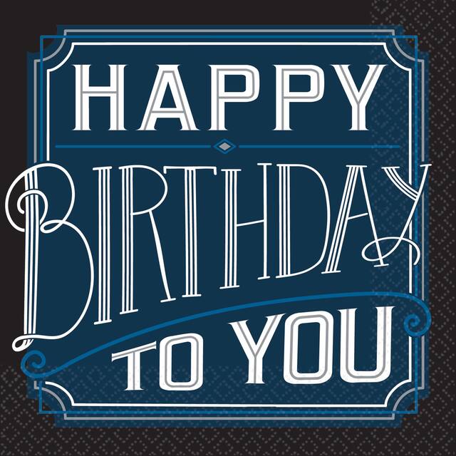 Happy Birthday Classic Lunch Napkins, 16-pk Overhead_Flat