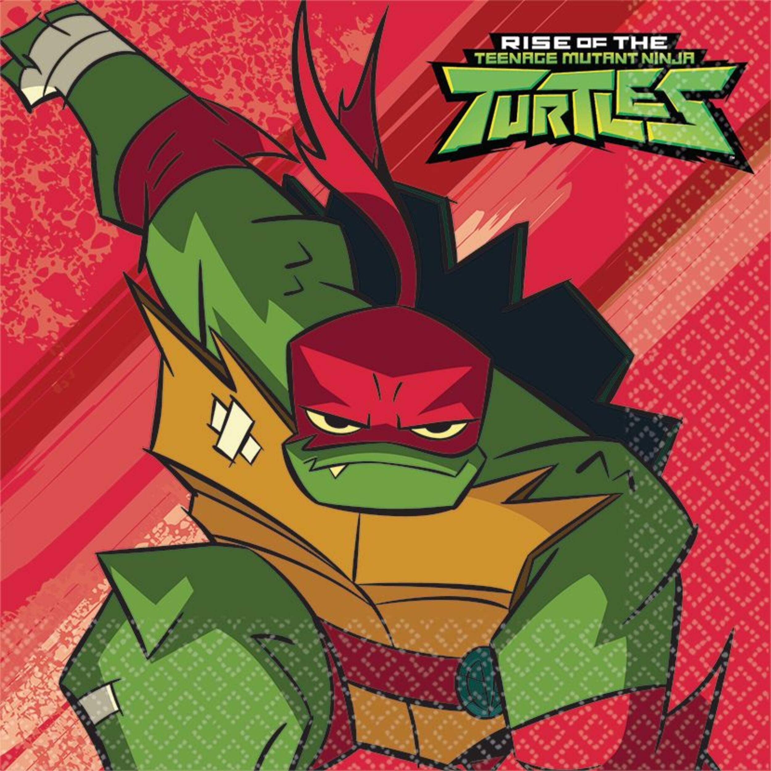Rise of the Teenage Mutant Ninja Turtles Birthday Party Lunch Napkins, 16-pk Overhead_Flat