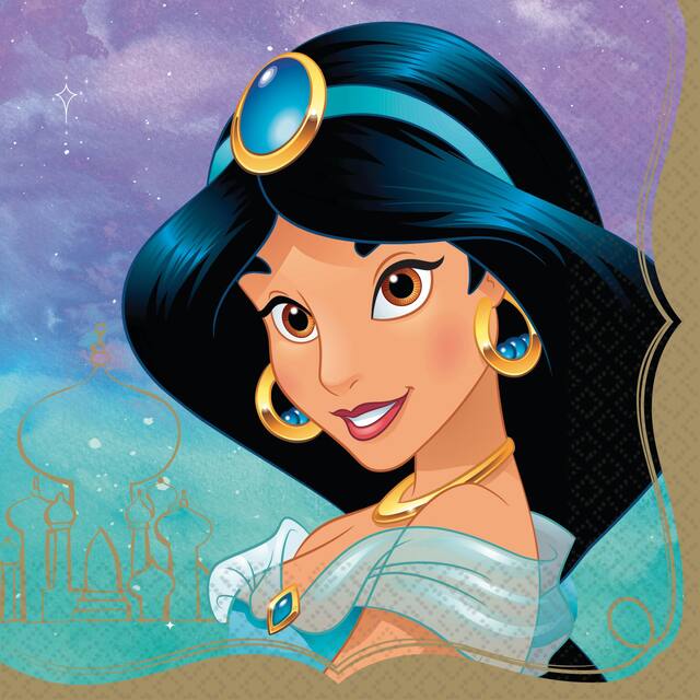 Disney Princess Jasmine Birthday Party Lunch Napkins, 16-pk Overhead_Flat