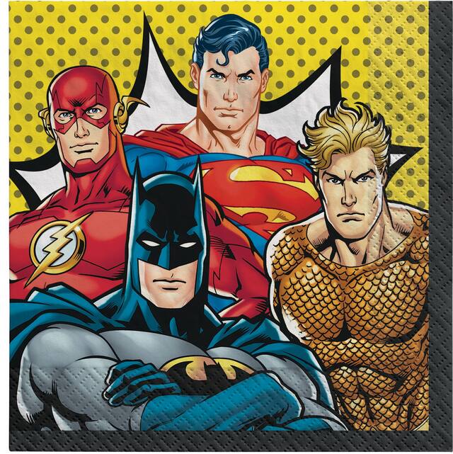 Serviettes de table pour fête d’anniversaire Marvel Super Hero Adventure, paq. 16 Front_Flat