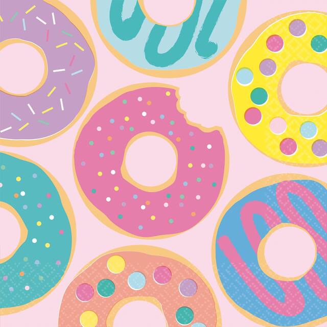 Donut Party Lunch Napkins, 16-pk Front_Flat