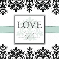 Serviettes de table Toujours et à jamais, paq. 16 Front_Flat