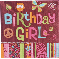 Hippie Chick Lunch Napkins, 16-pk Front_Flat