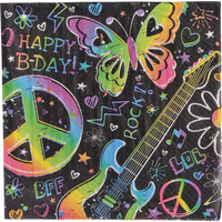 Neon Doodle Lunch Napkins, 16-pk Front_Flat