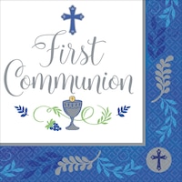 Kids' First Communion Beverage Napkins, 36-pk Overhead_Flat
