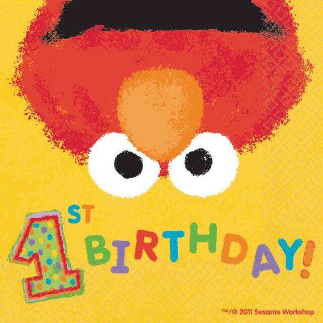 Serviettes à boissons Sesame Street Elmo, paq. 36 Front_Flat