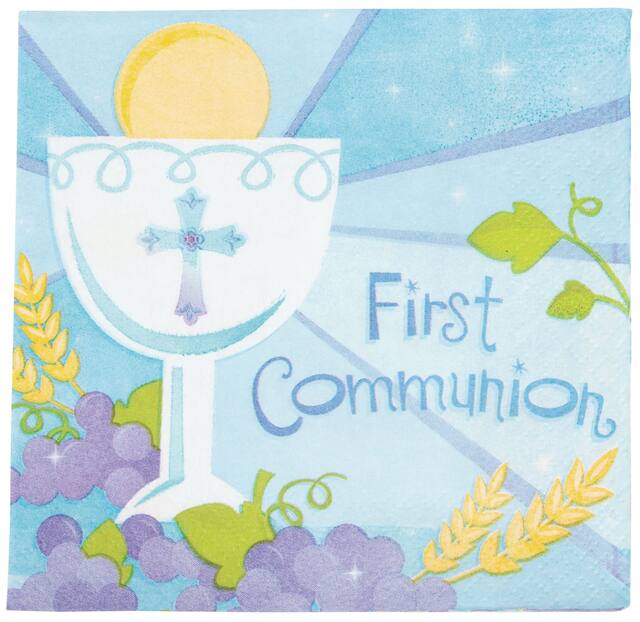 Kids' 1st Communion Beverage Napkins, 36-pk Front_Flat