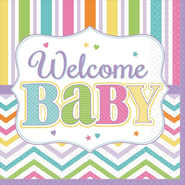 Serviettes de table Baby Bright, paq. 36 Front_Flat