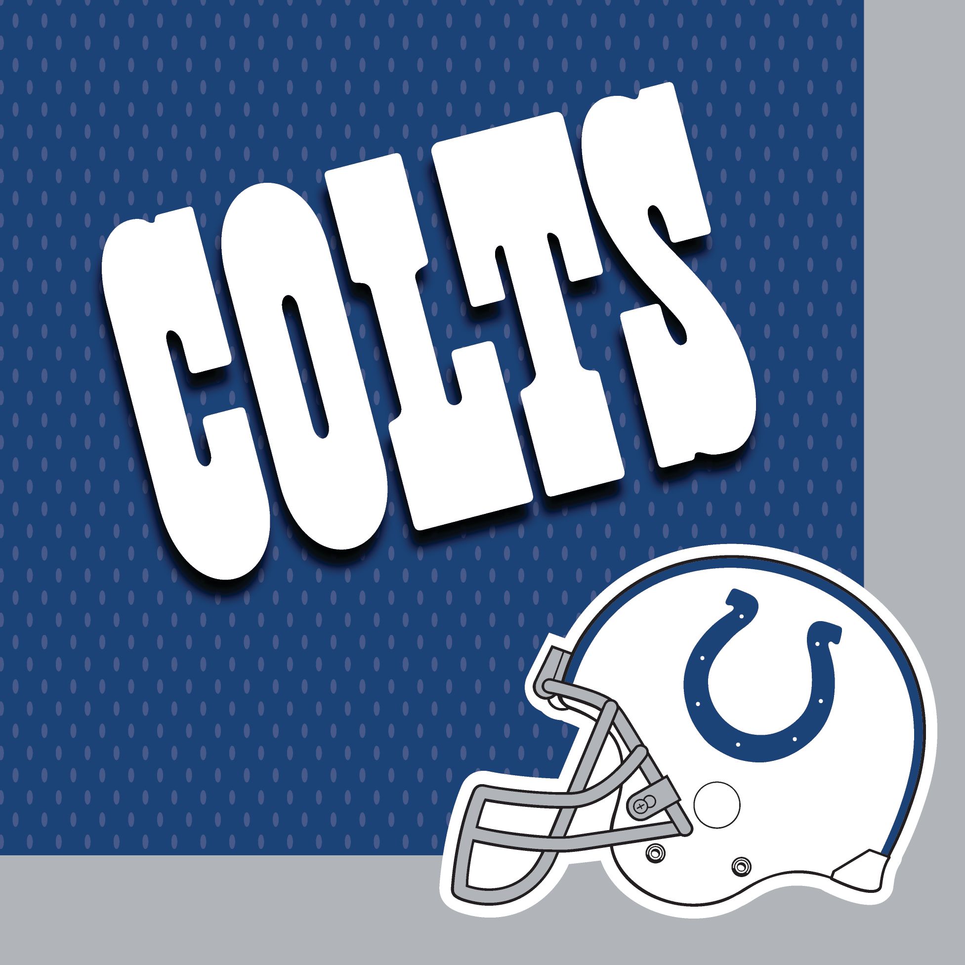 Serviettes de table Colts d'Indianapolis, paq. 36 Overhead_Flat