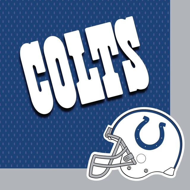 Serviettes de table Colts d'Indianapolis, paq. 36 Overhead_Flat
