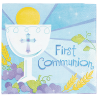 Serviettes de table première communion, enfants, paq. 36 Front_Flat