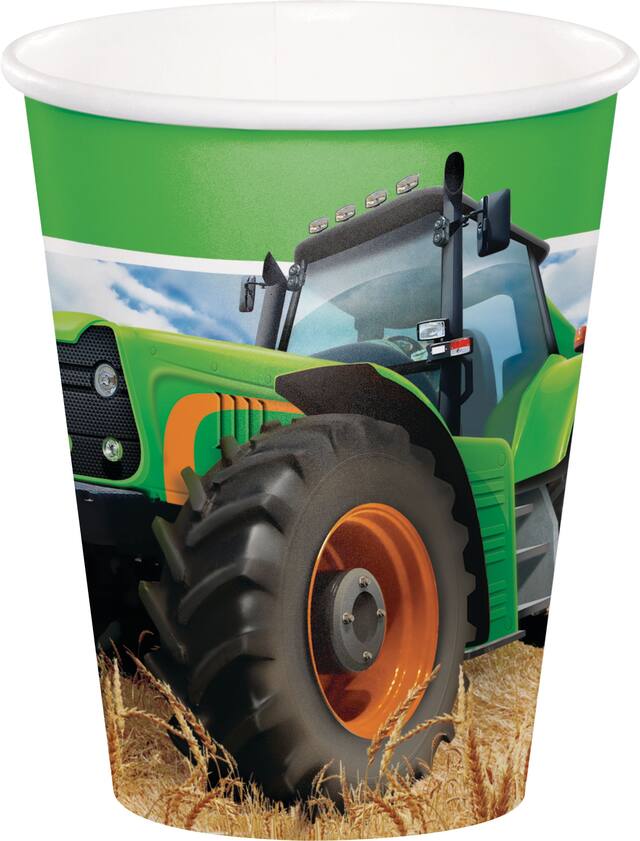 Tractor Time Paper Cups, 8-pk Front_Elevated