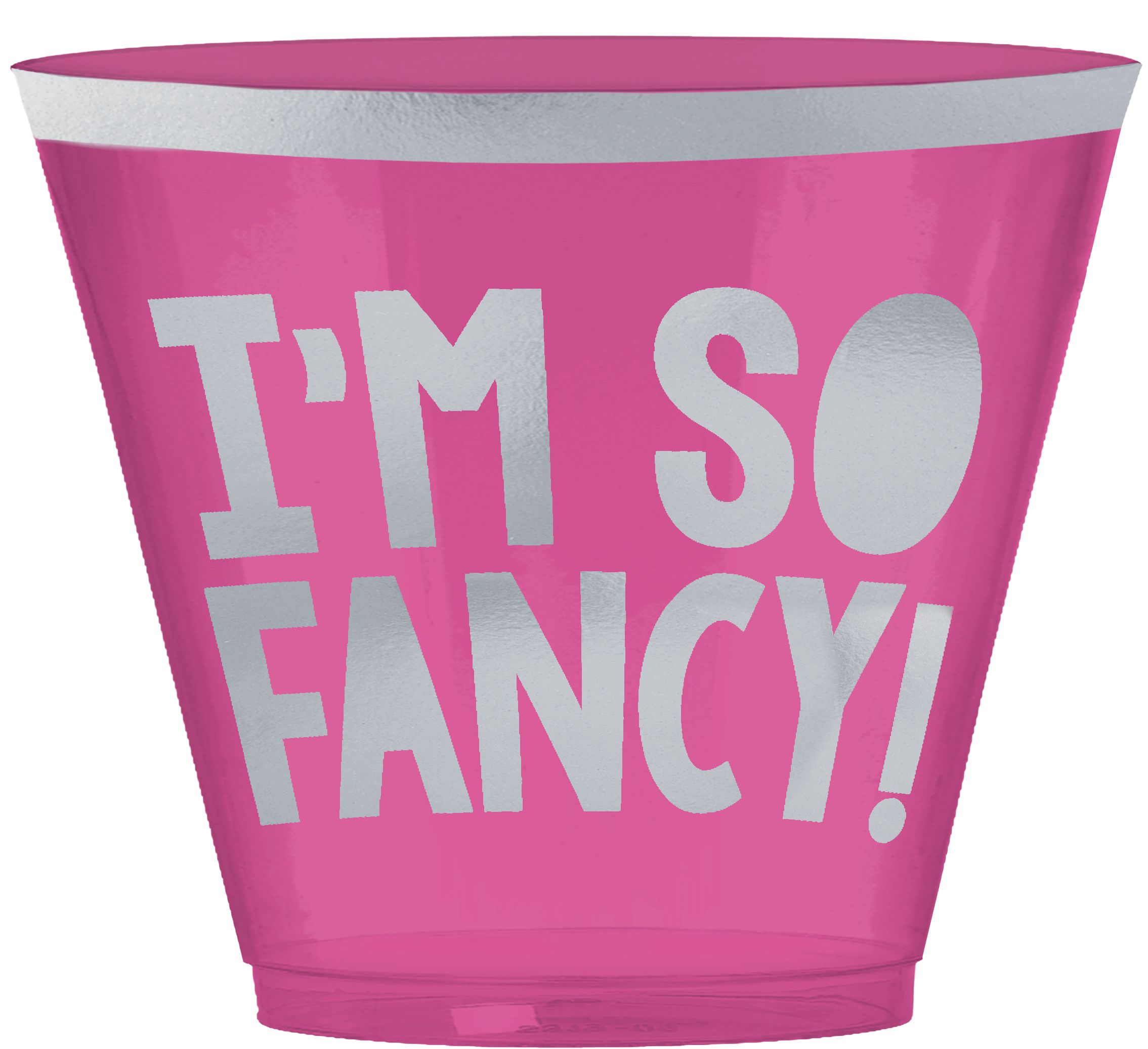 Silver Young & Fab Plastic Tumblers, 30-pk Front_Elevated