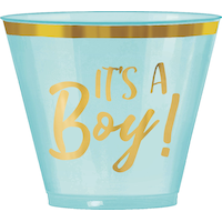 Gobelets en plastique It's A Boy, 9 oz, paq. 30 Front_Flat