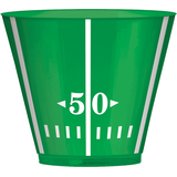 Football Plastic Reusable Plastic Tumbler Cups, Green, 9-oz, 24-pk, for Sports Party Front_Flat
