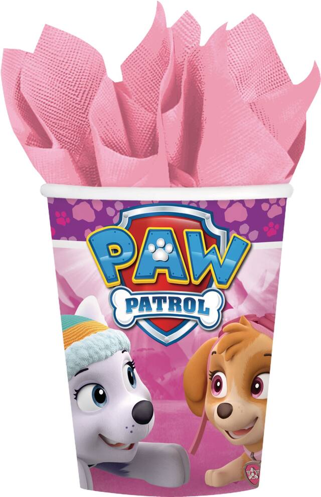 Pink PAW Patrol Cups, 8-pk Front_Flat