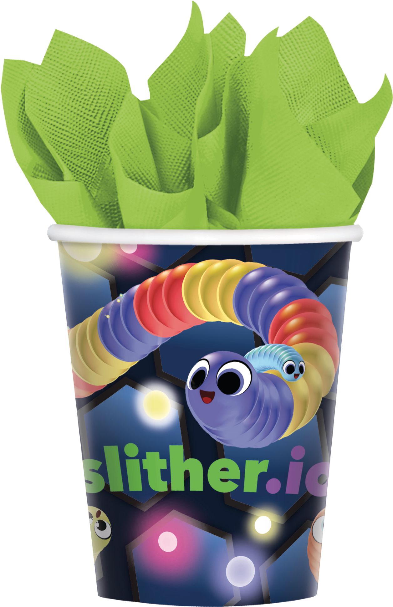 Slither.io Birthday Party Cups, 8-pk Front_Flat