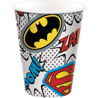 Justice League Heroes Unite Birthday Party Disposable Cups, 9-oz, 8-pk Front_Elevated