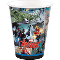 Disney Marvel Avengers Paper Disposable Cups, Multi-Coloured, 9-oz, 8-pk, for Birthday Party Front_Elevated
