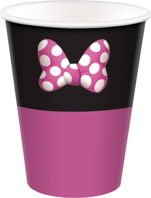 Disney Minnie Mouse Forever Birthday Party Disposable Paper Cups, 9oz