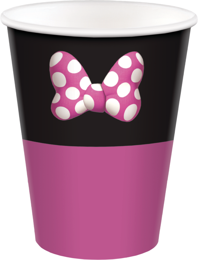 Disney Minnie Mouse Forever Birthday Party Disposable Paper Cups, 9oz