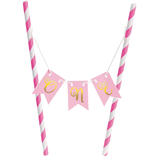 Mini Pink 1st Birthday Cake Stand Kit, 2-pc Front_Flat