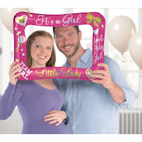 Inflatable Gender Reveal It's A Girl Photo Frame Balloon Front_Flat