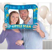 Inflatable Gender Reveal It's A Boy Photo Frame Balloon Front_Flat