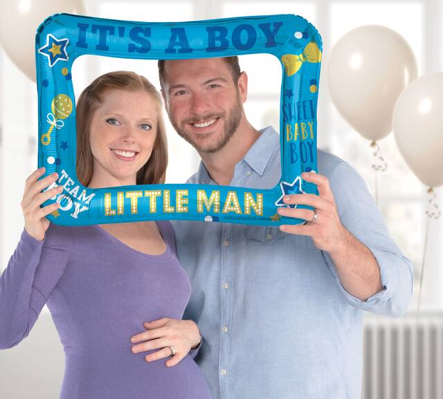 Inflatable Gender Reveal It's A Boy Photo Frame Balloon Front_Flat