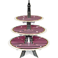 A Day in Paris Cupcake Stand Front_Elevated