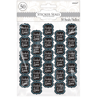 Gold Love Sticker Seals, 50-pk Front_Flat