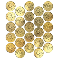 Sceaux Cœur métallisé, or, paq. 25 Front_Flat